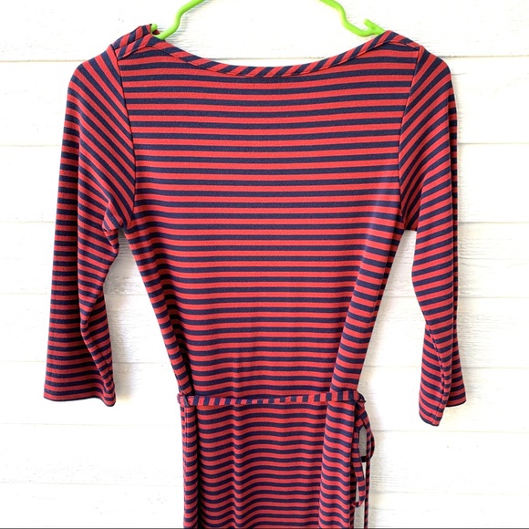 Boden Red Stripe Below Knee Pencil Dress WH507 - Picture 7 of 11